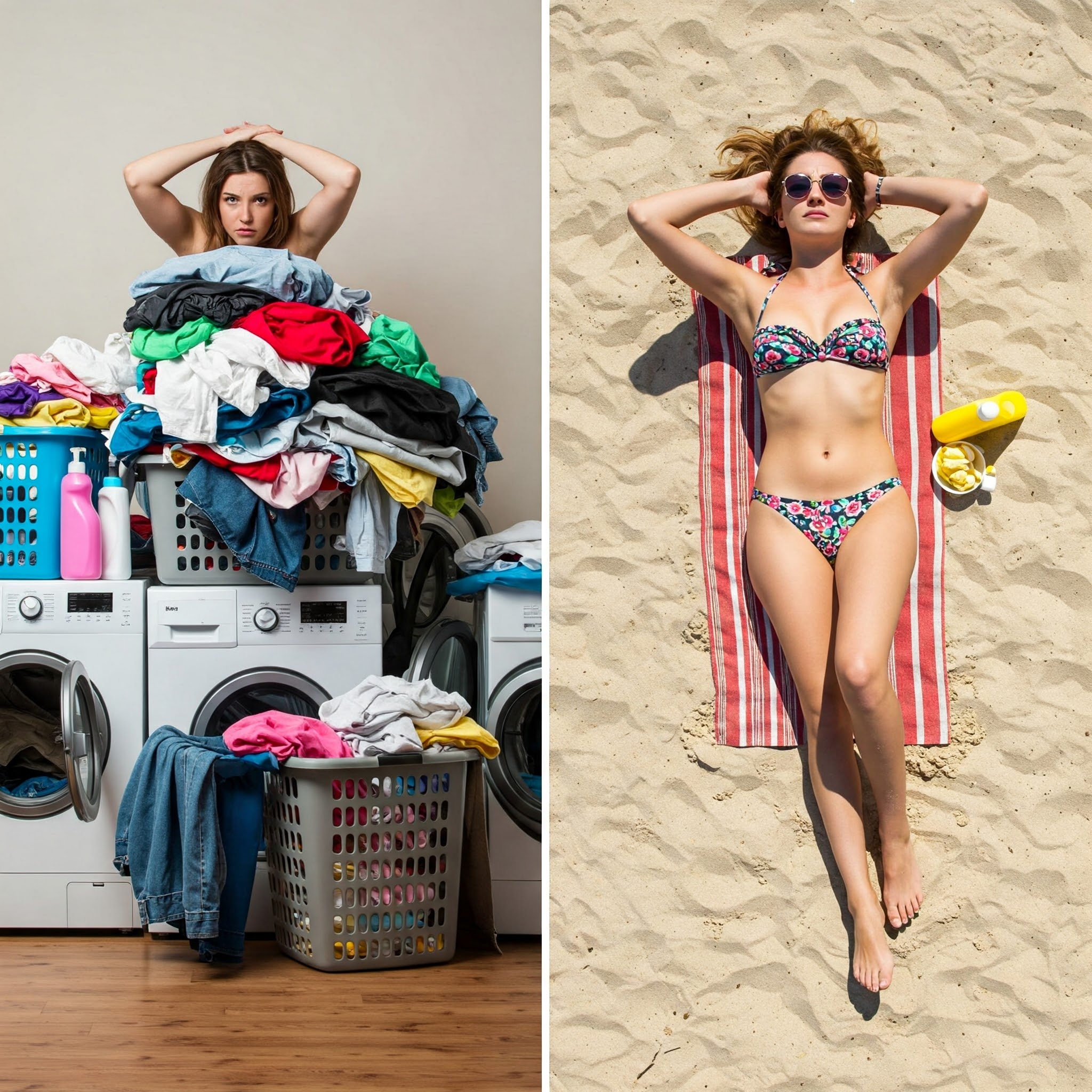 No More Messy Laundry, Relax At The Beach
